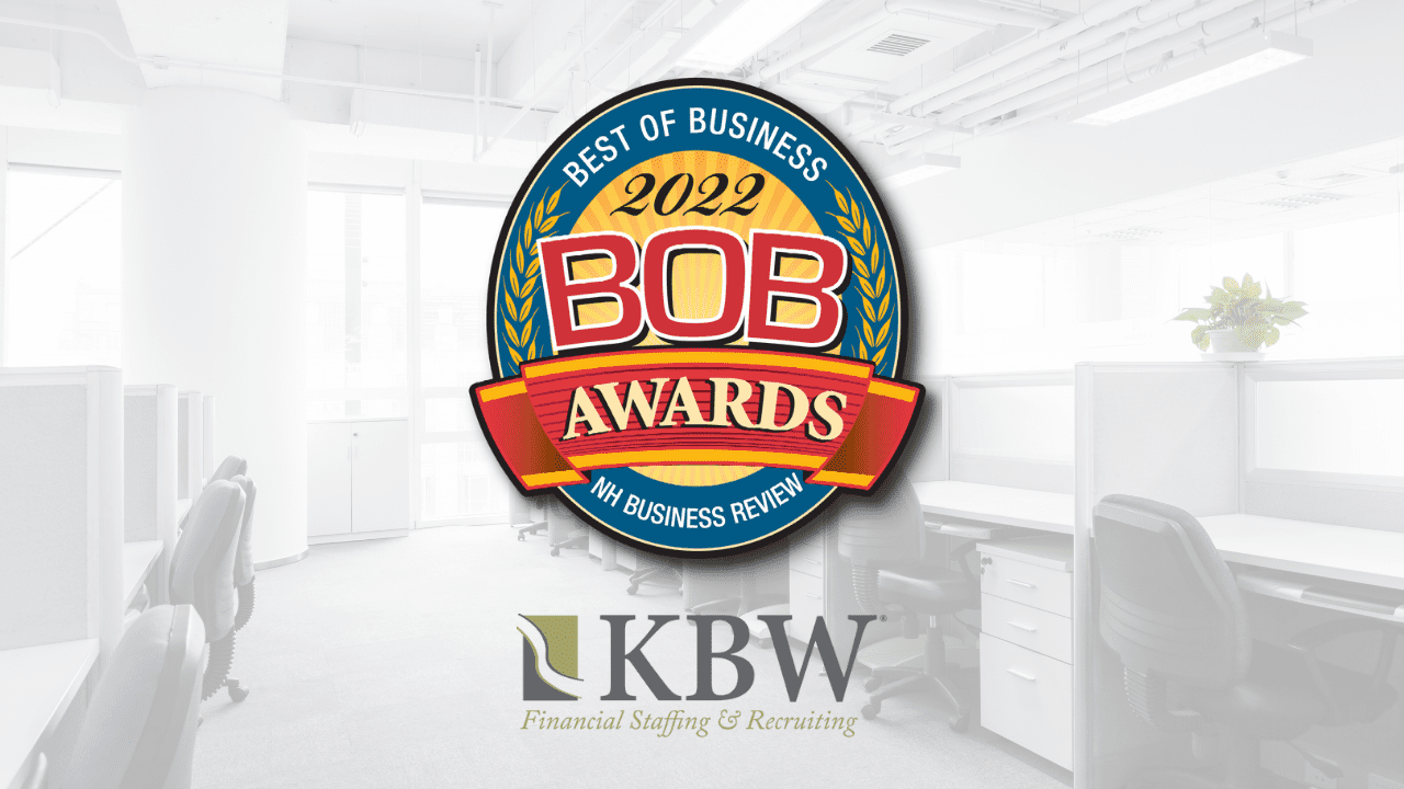 Kbw financial staffing & recruiting voted best executive search service